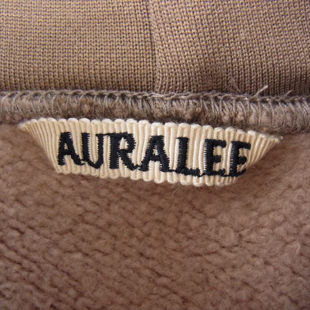 AURALEE オーラリー 19AW A9AP01PU BAGGY POLYESTER SWEAT P/O PARKA バギー ポリエステル スウェット パーカー フーディー ブラウン系 5【中古】