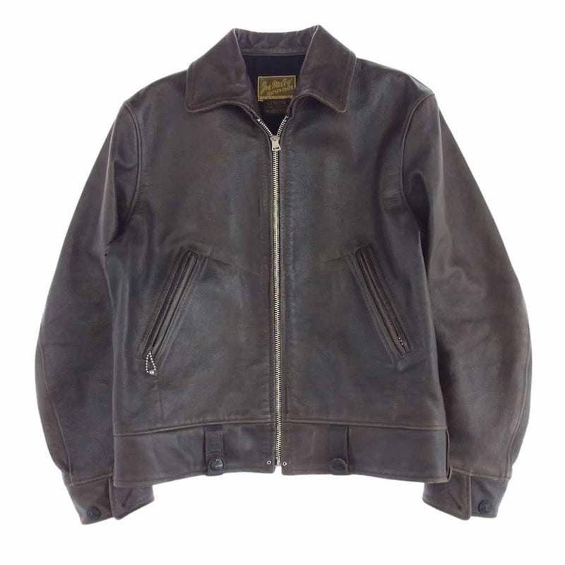 The REAL McCOY'S ザリアルマッコイズ JOE McCOY ジョーマッコイ SPORTS JACKET ホースハイド レザー スポーツ ジャケット ダークブラウン系 38【中古】