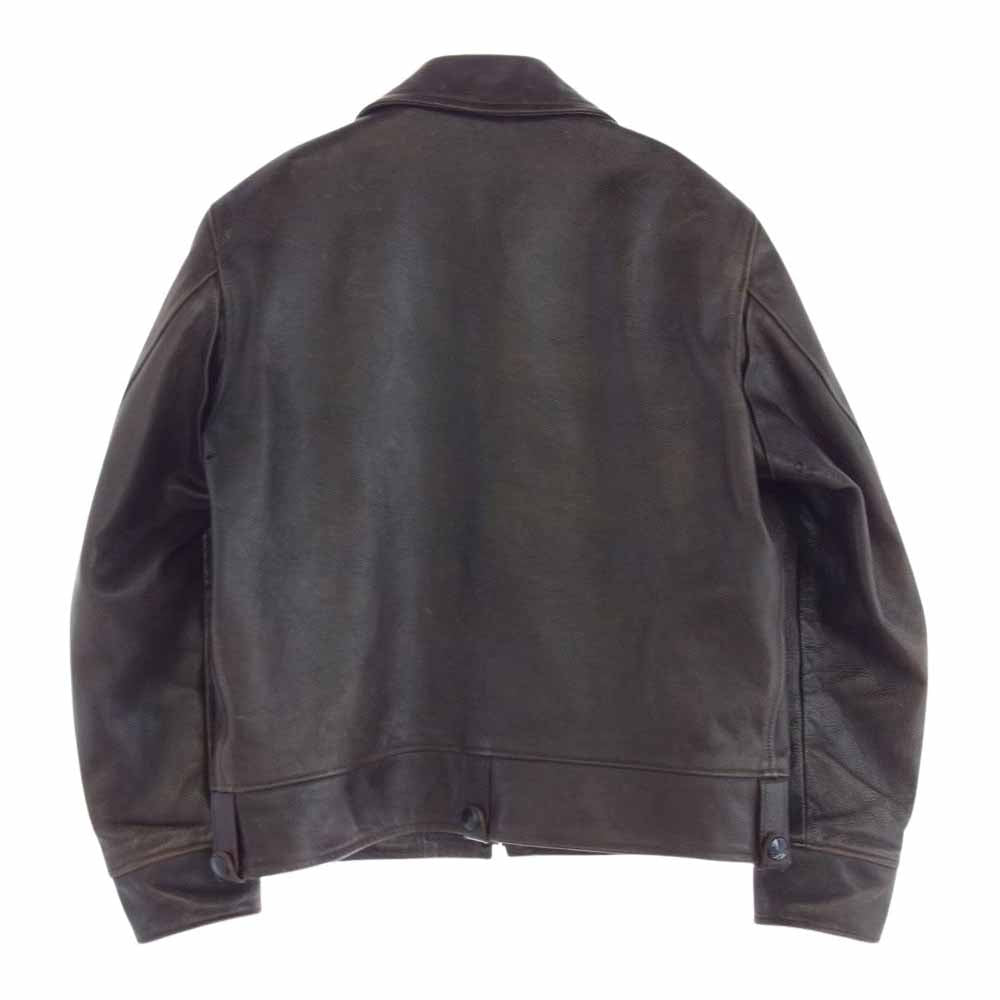 The REAL McCOY'S ザリアルマッコイズ JOE McCOY ジョーマッコイ SPORTS JACKET ホースハイド レザー スポーツ ジャケット ダークブラウン系 38【中古】