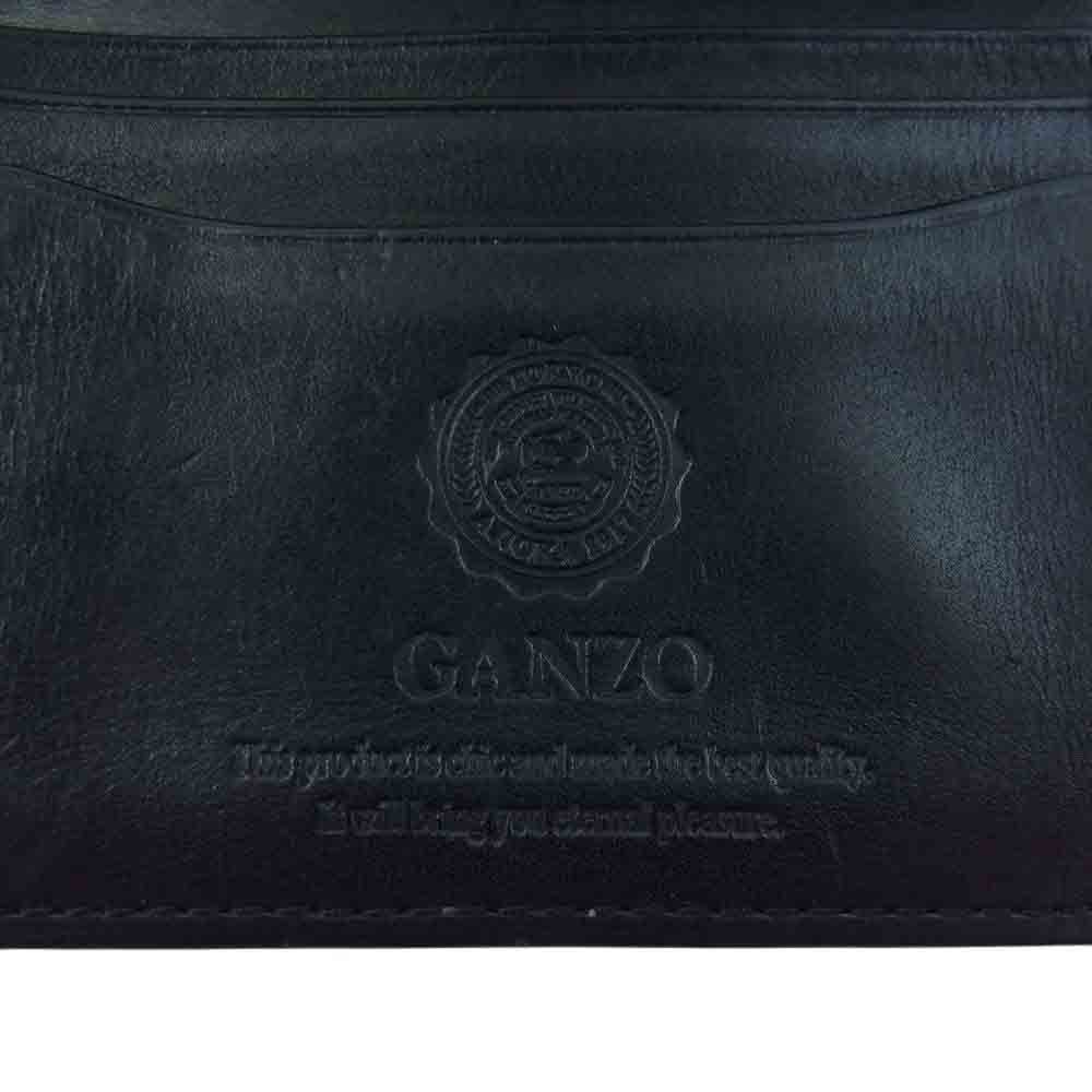 GANZO ガンゾ レザー カードケース ブラック系【中古】