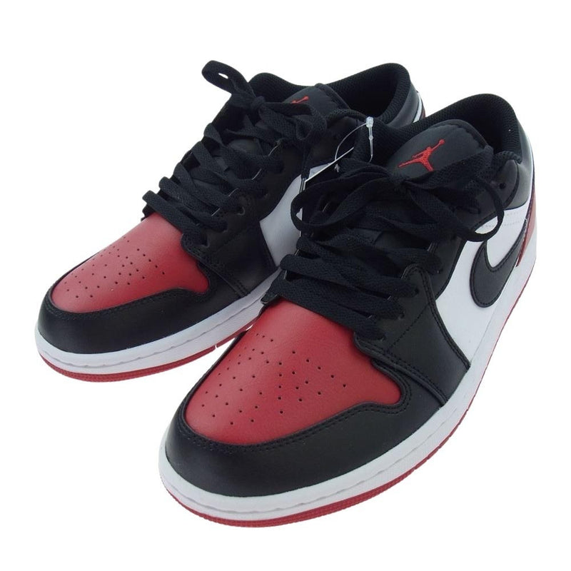 NIKE ナイキ 553558-161 Air Jordan 1 Low Bred Toe エアジョーダン1 ロー ブレッドトゥ スニーカー ブラック系 レッド系 26.5cm【極上美品】【中古】