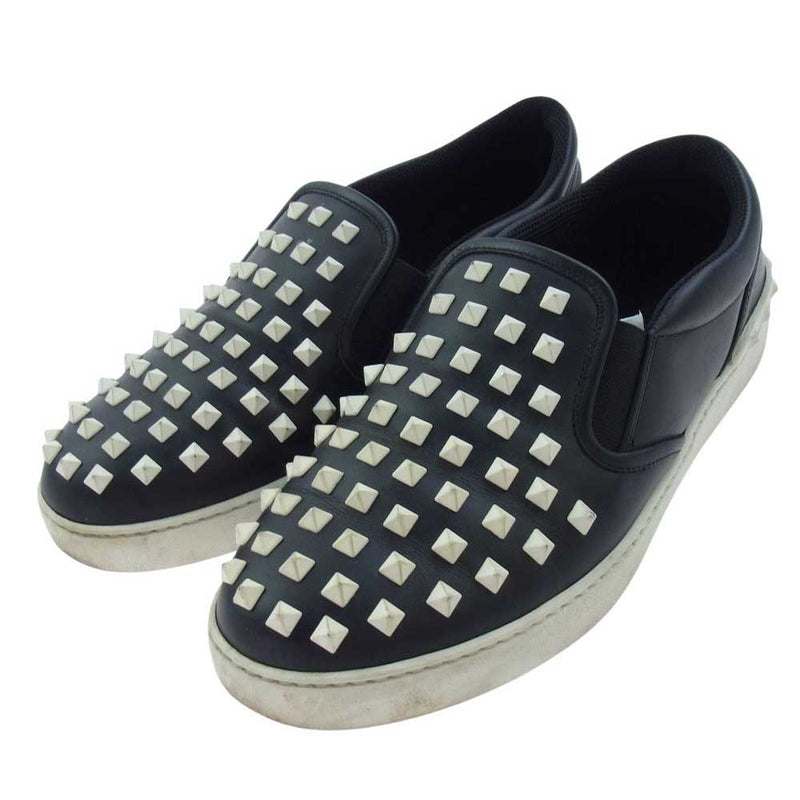 VALENTINO ヴァレンティノ JY0S0817VDR Studded Slip On Sneakers スタッズ スリッポン スニーカー  ブラック系 42.5【中古】