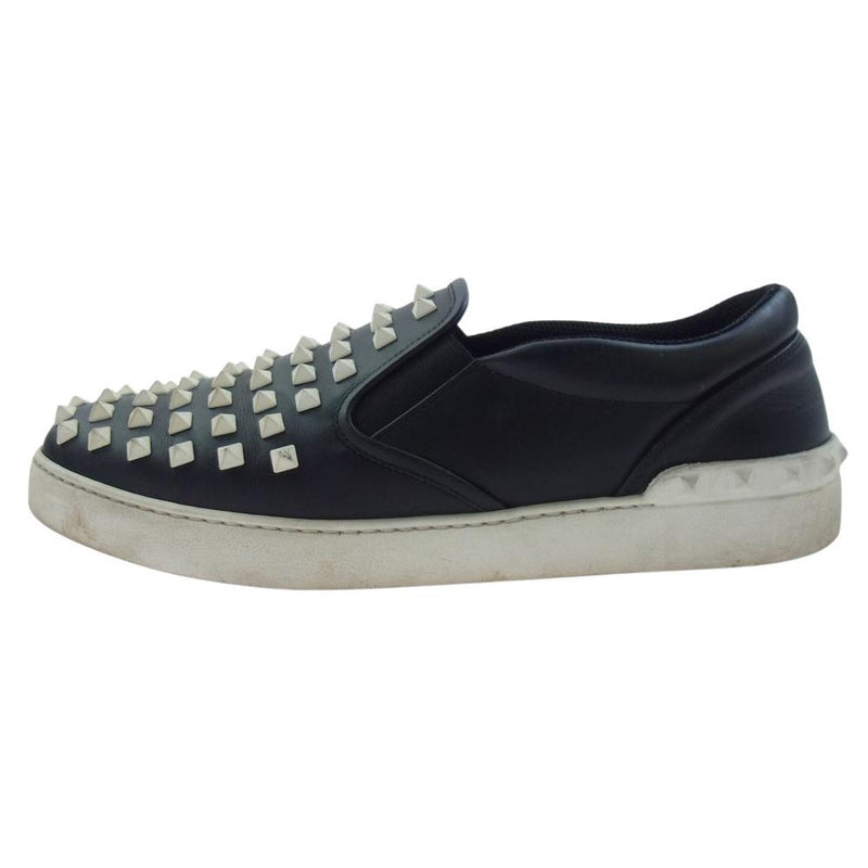 VALENTINO ヴァレンティノ JY0S0817VDR Studded Slip On Sneakers スタッズ スリッポン スニーカー  ブラック系 42.5【中古】