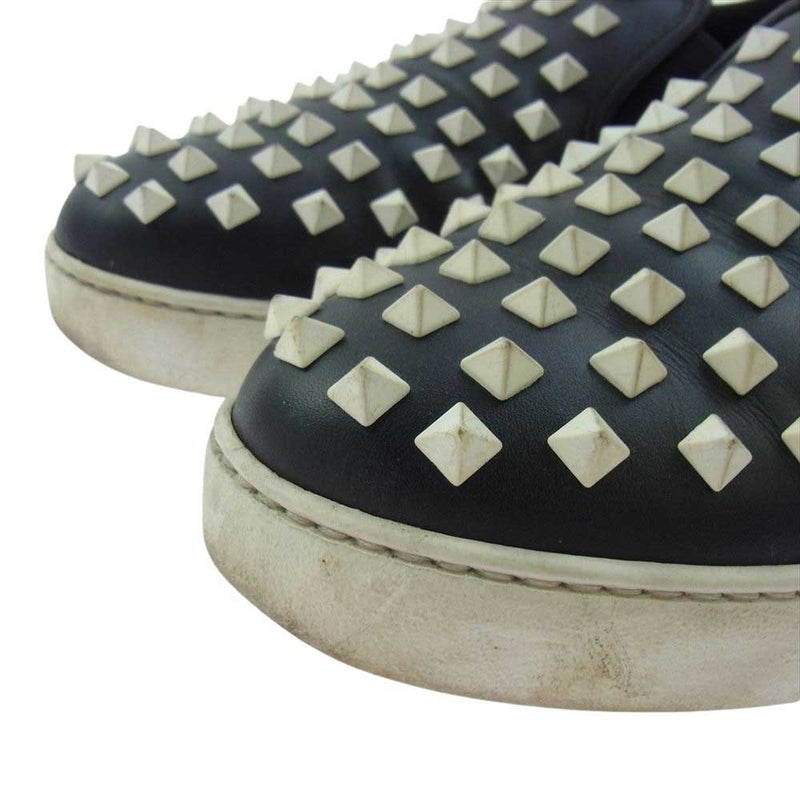 VALENTINO ヴァレンティノ JY0S0817VDR Studded Slip On Sneakers スタッズ スリッポン スニーカー  ブラック系 42.5【中古】