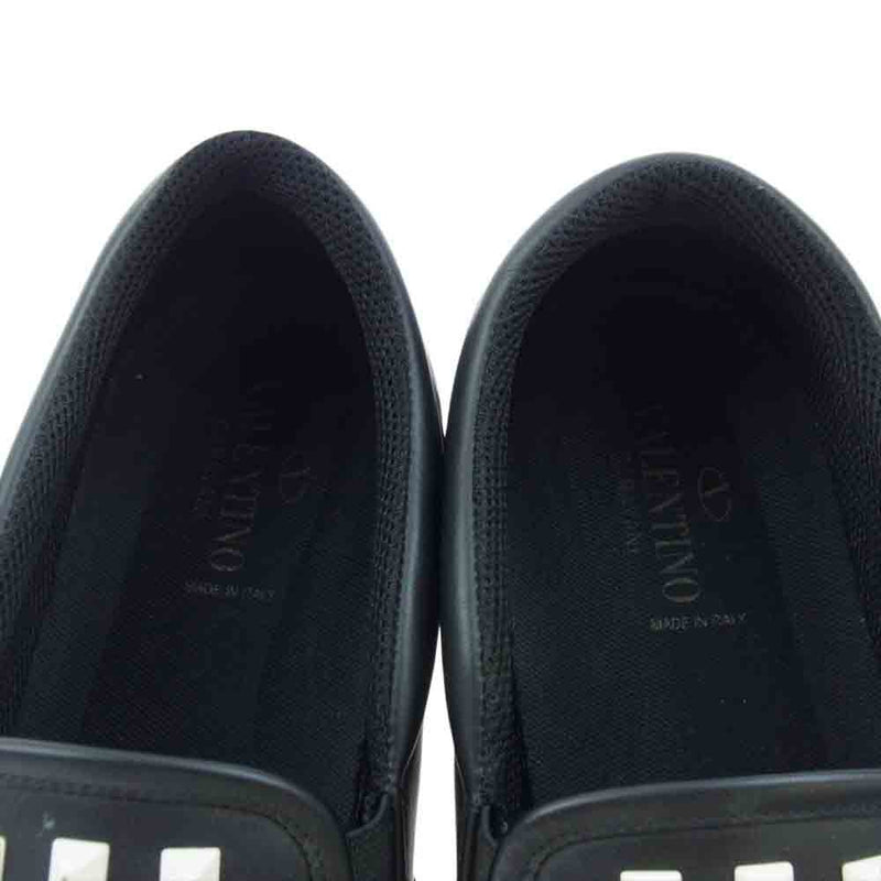 VALENTINO ヴァレンティノ JY0S0817VDR Studded Slip On Sneakers スタッズ スリッポン スニーカー  ブラック系 42.5【中古】