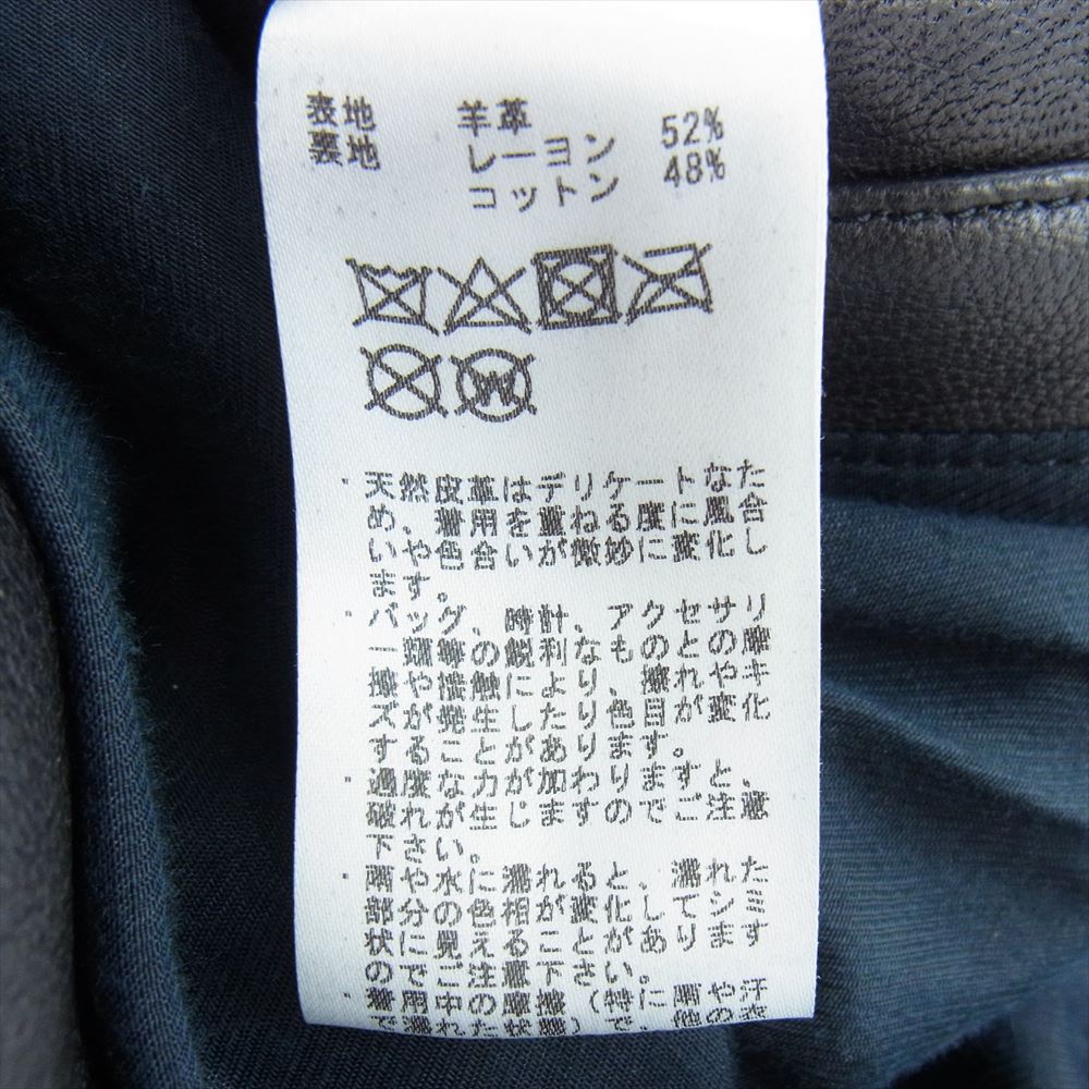 ACNE STUDIOS アクネストゥディオズ 1AZ166 61-18-0572-202 MOCK シープレザー ダブル ライダース ブラック系 38【中古】
