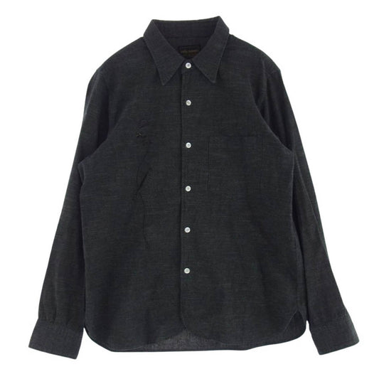 GLADHAND & Co. グラッドハンド 14AW BMYGH-14-AW-19 刺繍 コットン 長袖 シャツ グレー系 M【中古】