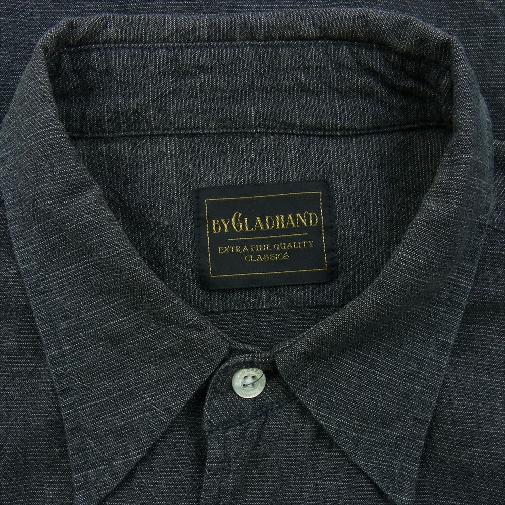 GLADHAND & Co. グラッドハンド 14AW BMYGH-14-AW-19 刺繍 コットン 長袖 シャツ グレー系 M【中古】