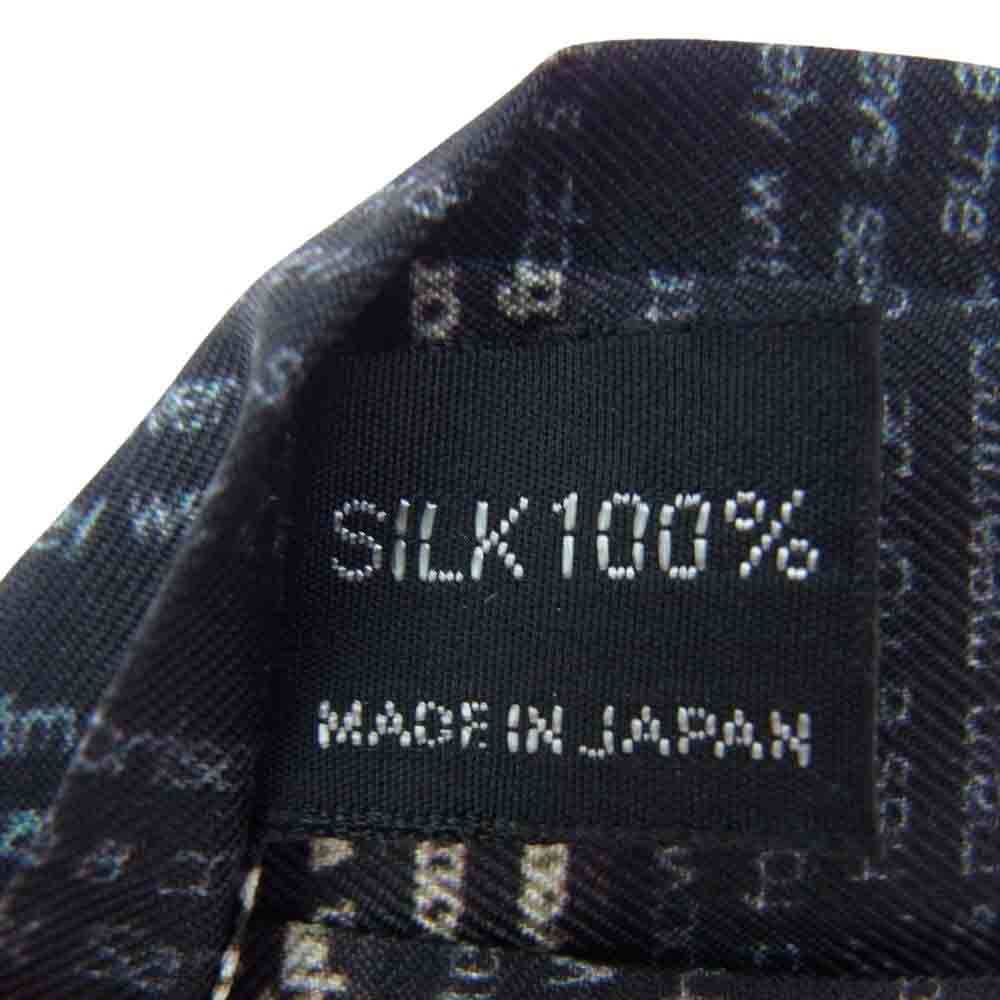 Yohji Yamamoto POUR HOMME ヨウジヤマモトプールオム ニュースペーパー 総柄 シルク ネクタイ ブラウン系【中古】