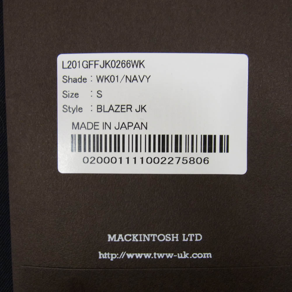 トラディショナル ウェザーウェア L201GFFJK0266WK BLAZER JACKET ダブル ピークドラペル 金ボタン 紺ブレ ブレザー ジャケット ネイビー系 S【中古】