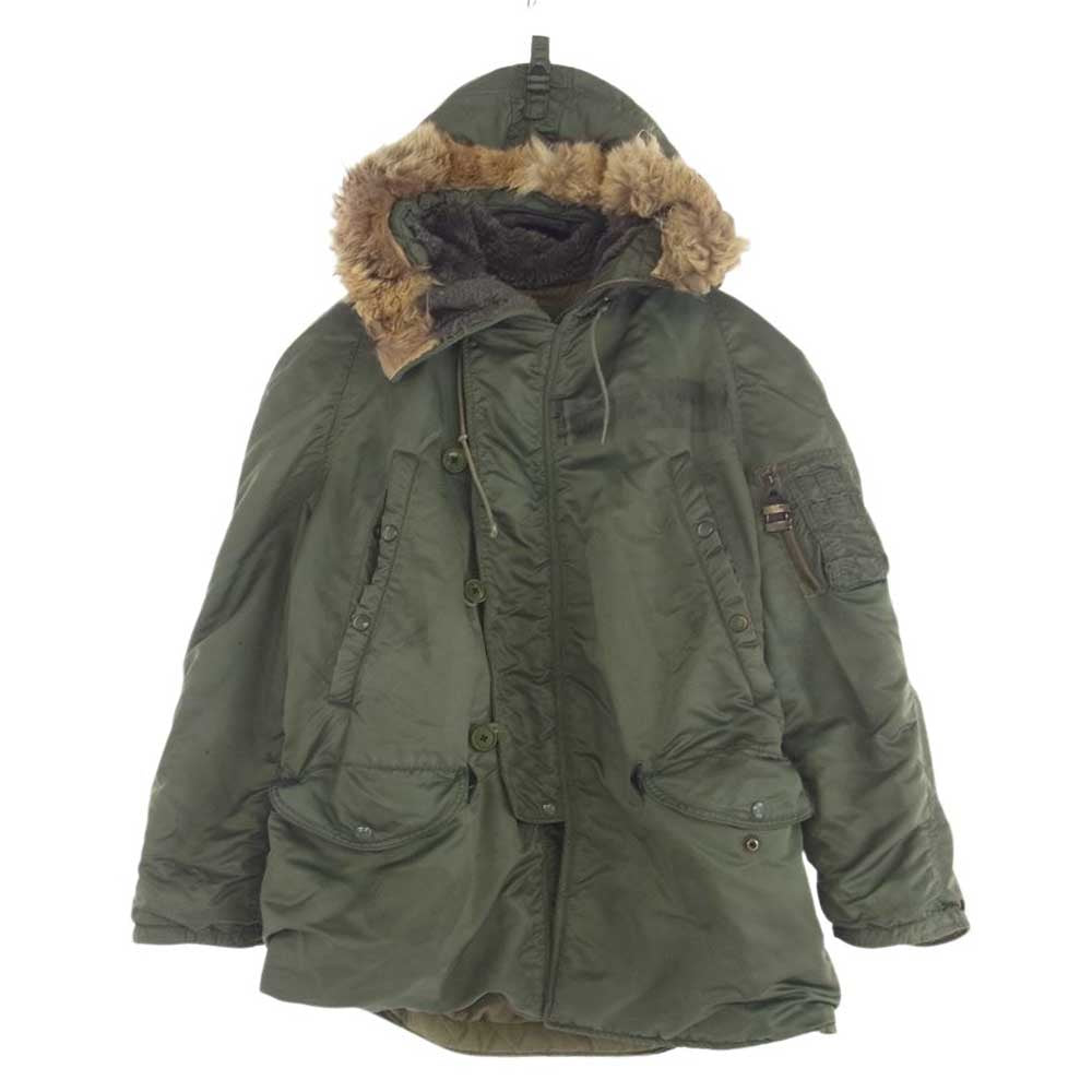 ヴィンテージ 【訳有】CONMARジップ N-3B ミリタリー フライトジャケット カーキ系【中古】