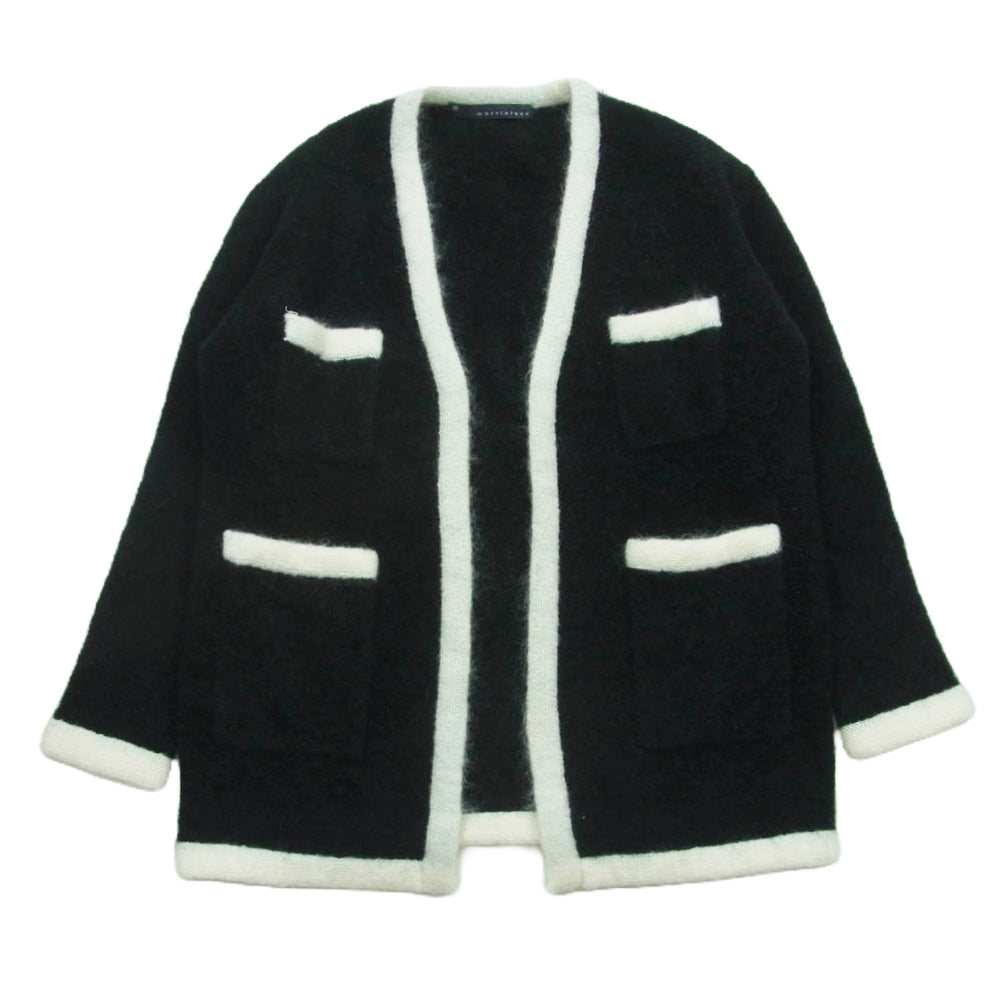マルティニーク Knit jacket ニット ジャケット カーディガン ブラック系 ホワイト系 サイズ表記なし【中古】