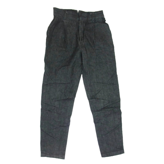 アンクレイヴ テーパード タック ブラック デニム パンツ ブラック系 0 【中古】