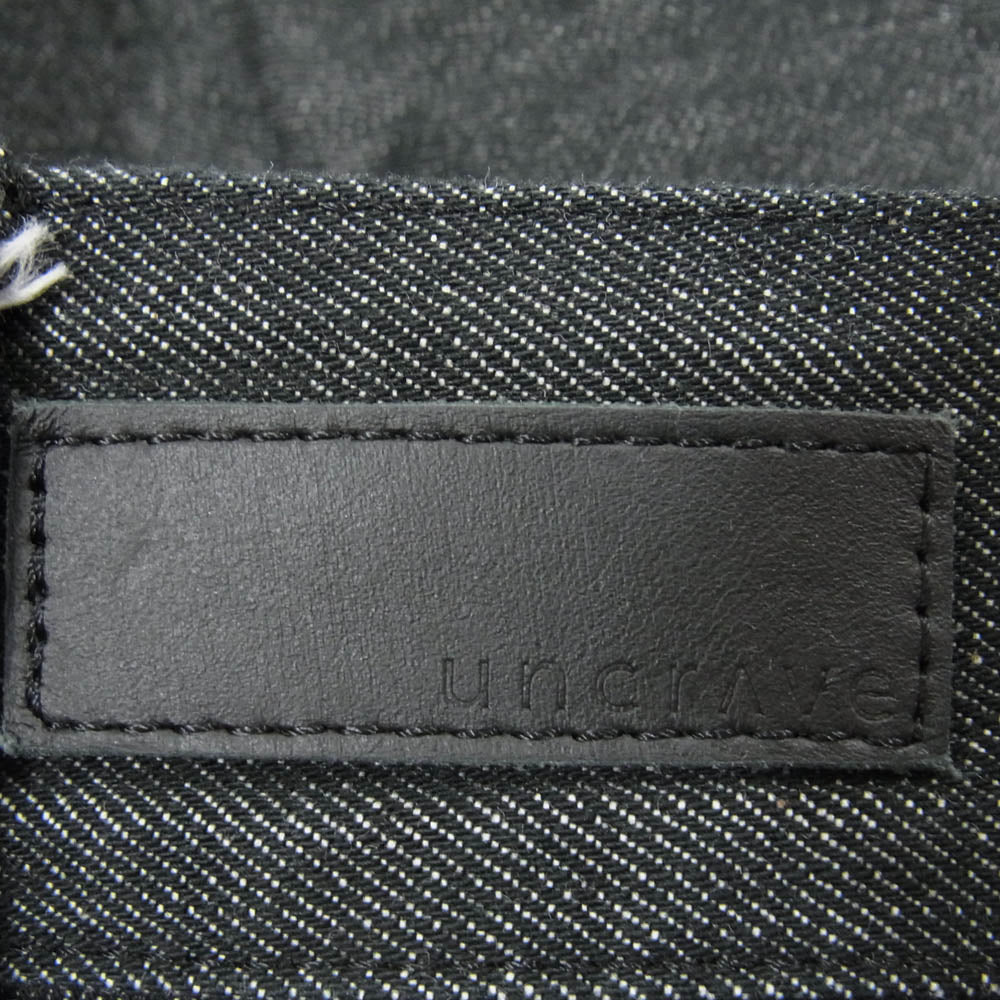 アンクレイヴ テーパード タック ブラック デニム パンツ ブラック系 0 【中古】