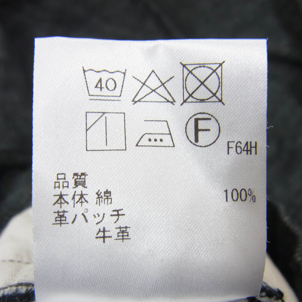 アンクレイヴ テーパード タック ブラック デニム パンツ ブラック系 0 【中古】