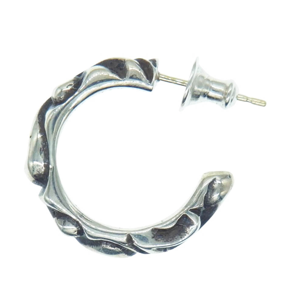 CHROME HEARTS クロムハーツ（原本無） HOOP SCROOL SML スクロール フープピアス  シルバー系【中古】