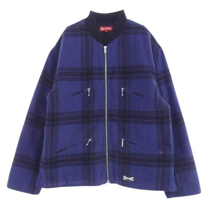 Supreme シュプリーム 19SS Zip Car Jacket ジップ カー ウール ジャケット パープル系 L【中古】