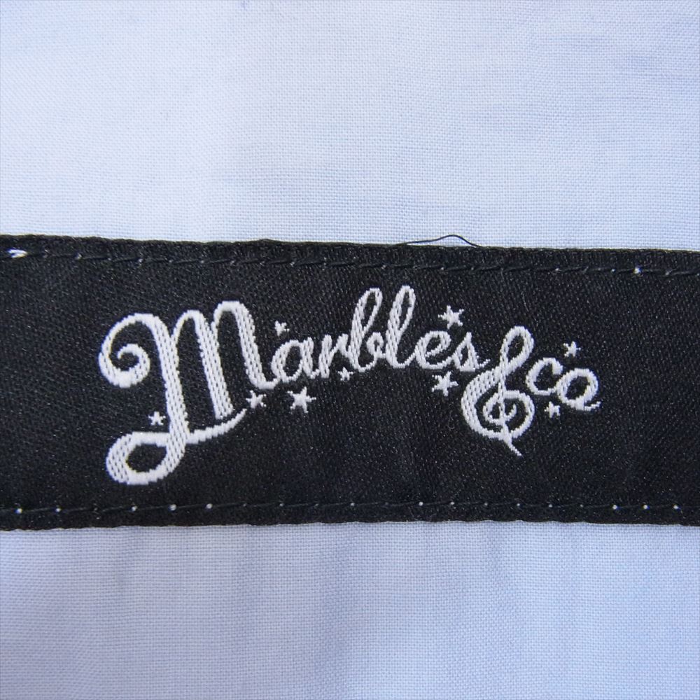 マーブルズ BORDER WORK SHIRT ボーダー ワーク シャツ ブルー系 XL【中古】