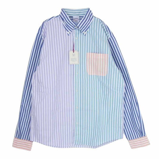Brooks Brothers ブルックスブラザーズ パッチワーク ストライプ 長袖 シャツ マルチカラー系 M【中古】