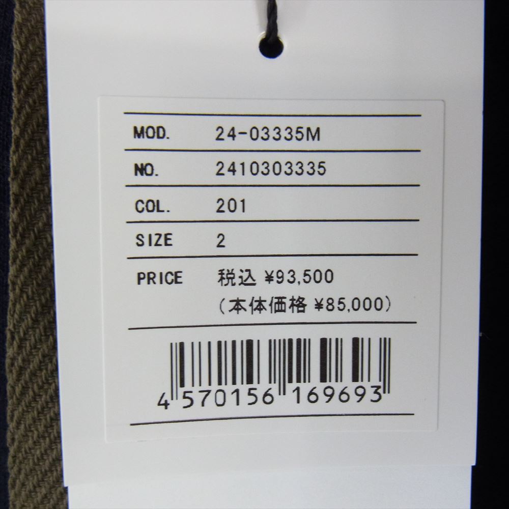 Sacai サカイ 24SS 24-03335M Sponge Sweat x Nylon Twill Hoodie スポンジスウェット ナイロンツイル 異素材切替 ジップアップ フーディー パーカー ネイビー系 2【中古】