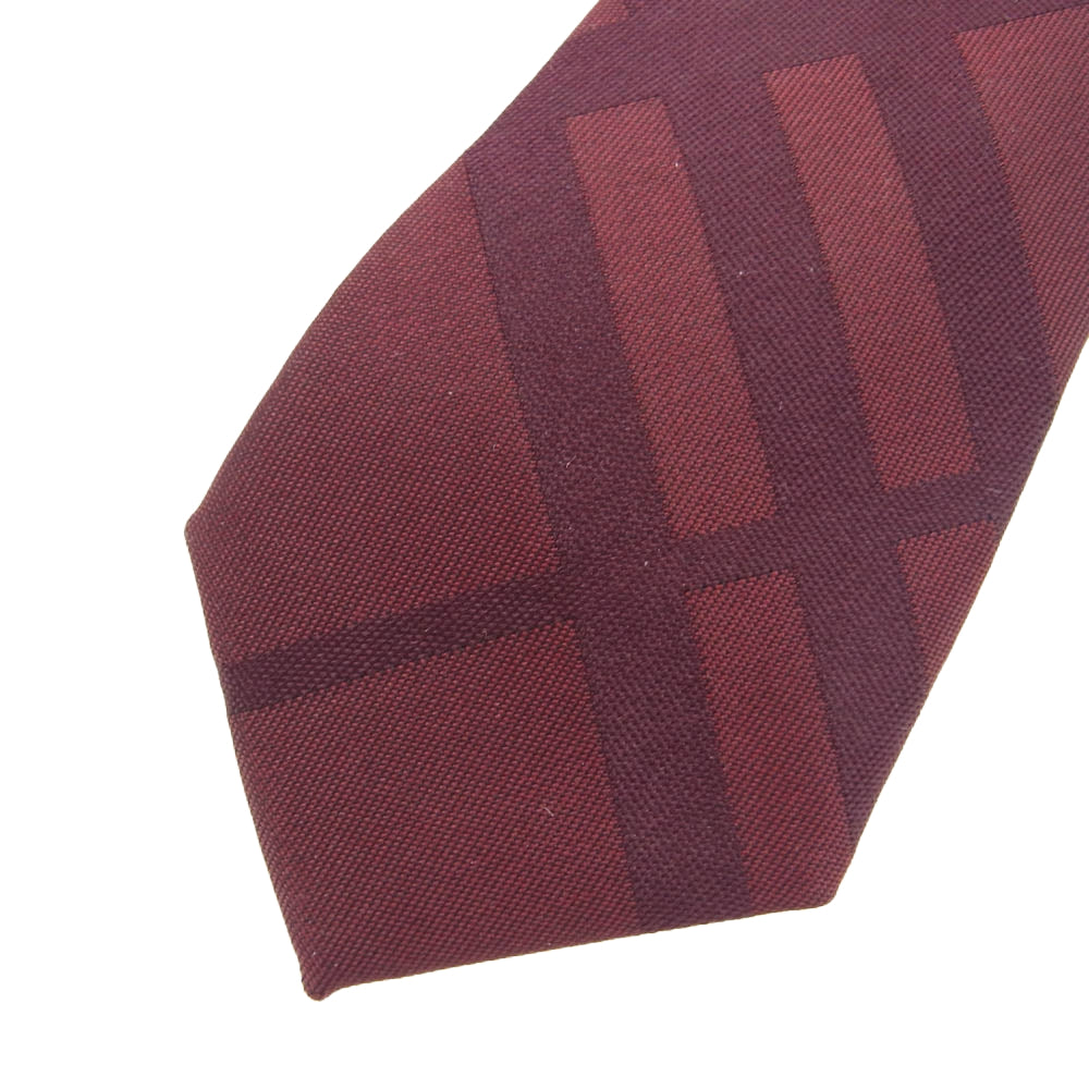 BURBERRY LONDON バーバリー ロンドン キッズ ネクタイ ワインレッド系 S【中古】