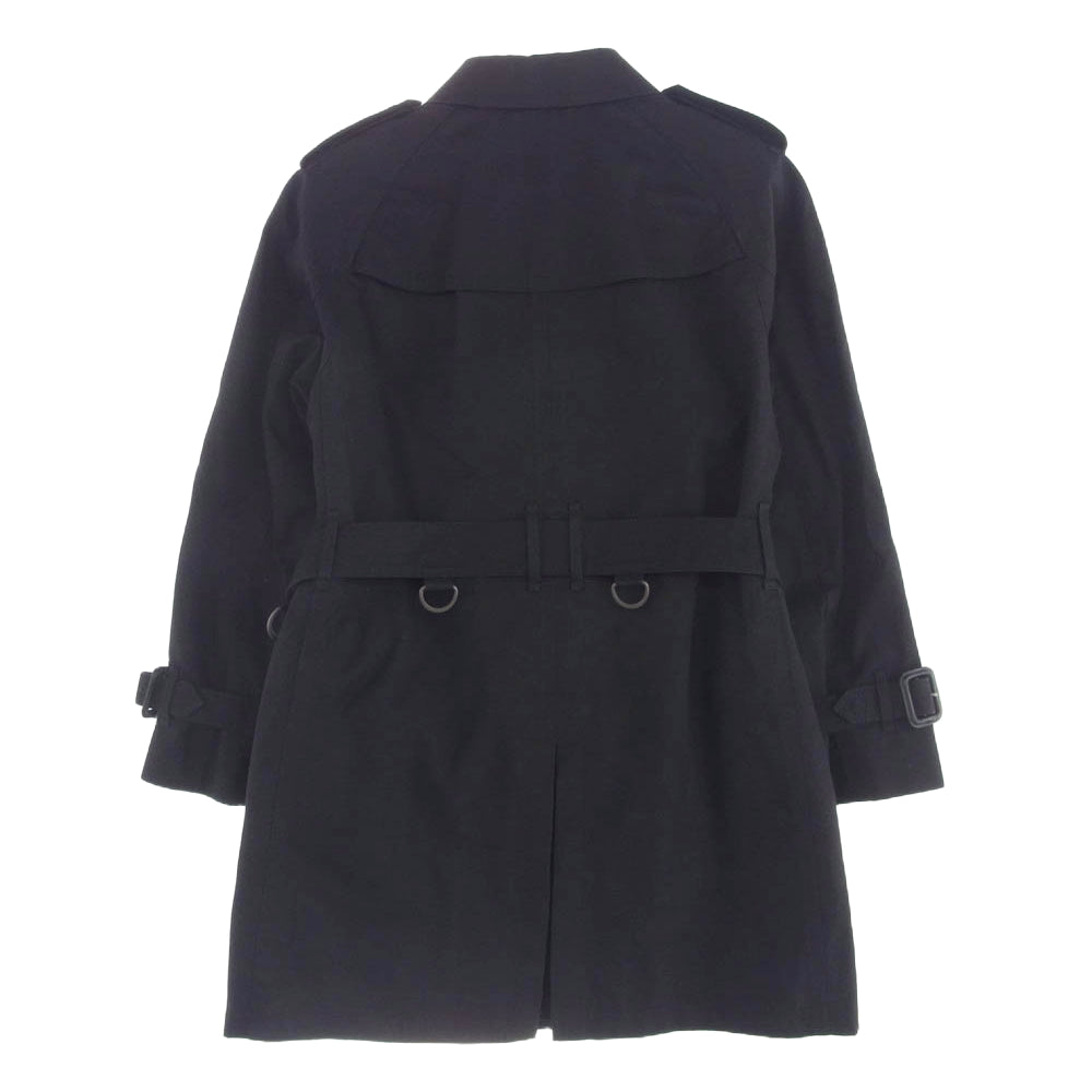 BURBERRY LONDON バーバリー ロンドン C4C01-100-09 日本製 トレンチコート ベルト付き キッズ 130 ブラック系 130A【中古】