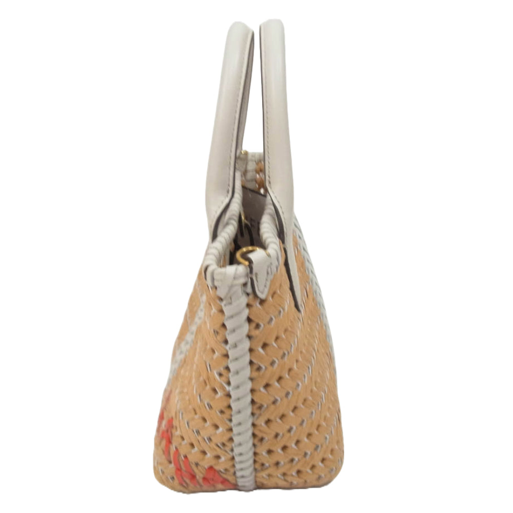 Anya Hindmarch アニヤ・ハインドマーチ ニーソン バスケット トート カゴバッグ ※ショルダーストラップ欠品 ブラウン系【中古】