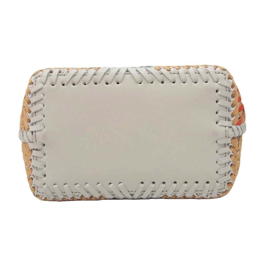Anya Hindmarch アニヤ・ハインドマーチ ニーソン バスケット トート カゴバッグ ※ショルダーストラップ欠品 ブラウン系【中古】