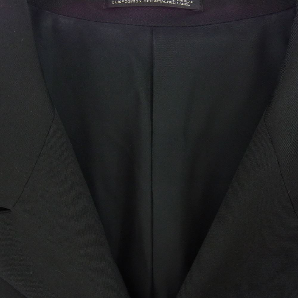 Yohji Yamamoto POUR HOMME ヨウジヤマモトプールオム 20AW HR-J28-100 PEAK LAPEL UNBALANCE JACKET ウールギャバジン ピークアンバランス ピークドラペル テーラードジャケット ブラック系 4【美品】【中古】