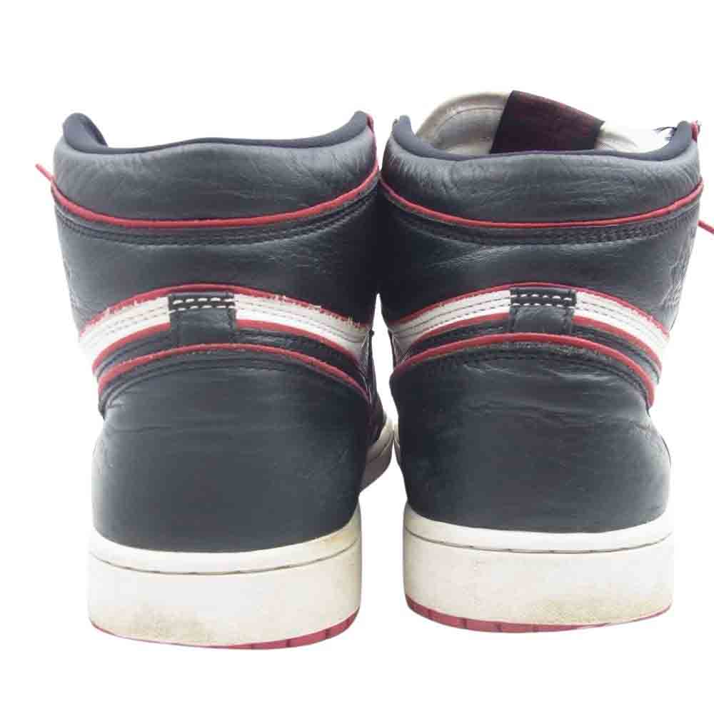 NIKE ナイキ 555088-062 Air Jordan 1 Retro High OG ブラッドライン エアジョーダン1 レトロ ハイ スニーカー ホワイト系 ブラック系 レッド系 27.5cm【中古】