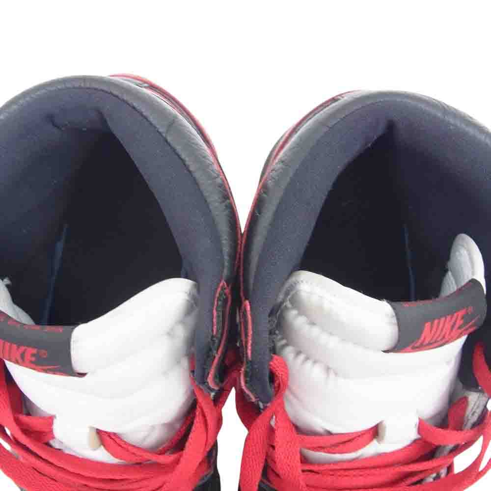 NIKE ナイキ 555088-062 Air Jordan 1 Retro High OG ブラッドライン エアジョーダン1 レトロ ハイ スニーカー ホワイト系 ブラック系 レッド系 27.5cm【中古】