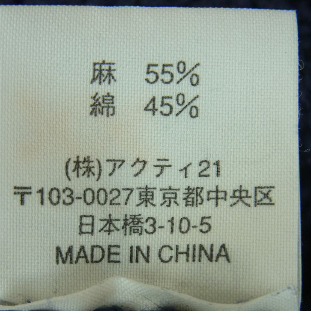 POLO RALPH LAUREN ポロ・ラルフローレン リネン コットン ニット セーター ダークネイビー系 L【中古】