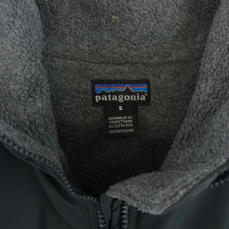 patagonia パタゴニア 28132 SHELLED SYNCHILLA JACKET シェルド シンチラ ナイロン 裏地フリース ジャケット ブラック系 S【中古】