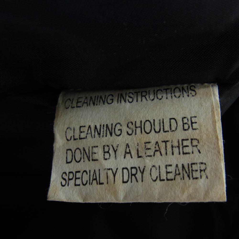 SKOOKUM スクーカム 99304 USA製 ZIP RAGLAN SLEEVE ジップ ラグラン スリーブ 袖レザー ジャケット スタジャン ブラック系 36【中古】