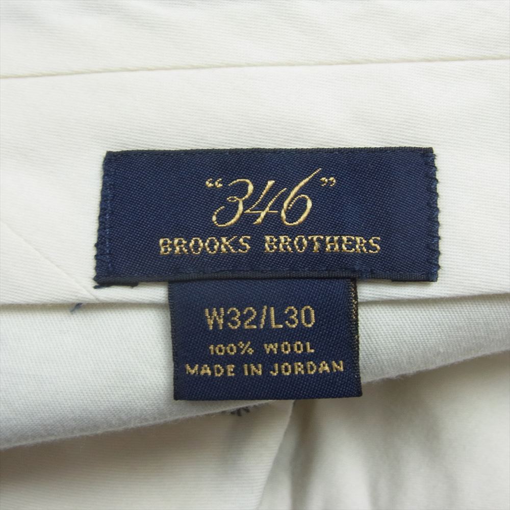 Brooks Brothers ブルックスブラザーズ ヨルダン製 センタープレス ウール ワイドストレート トラウザー スラックスパンツ グレー系 W32L30【中古】