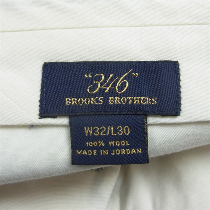 Brooks Brothers ブルックスブラザーズ ヨルダン製 センタープレス ウール ワイドストレート トラウザー スラックスパンツ グレー系 W32L30【中古】