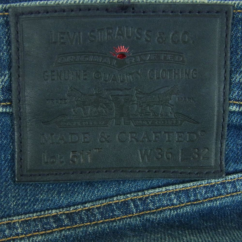 Levi's リーバイス 56497-0104 MADE&CRAFTED(R) 511(TM) KAIYO MADE IN JAPAN メイド&クラフテッド 511 ストレート デニム パンツ インディゴブルー系 36 / 32【中古】