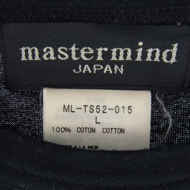 mastermind JAPAN マスターマインドジャパン ML-TS52-015 スカル プリント クラッシュ加工 Tシャツ カットソー 長袖 ブラック系 L【中古】