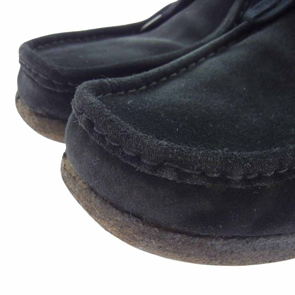 Clarks クラークス wallabee ワラビー スエード シューズ ブラック ブラック系 UK9.5【中古】