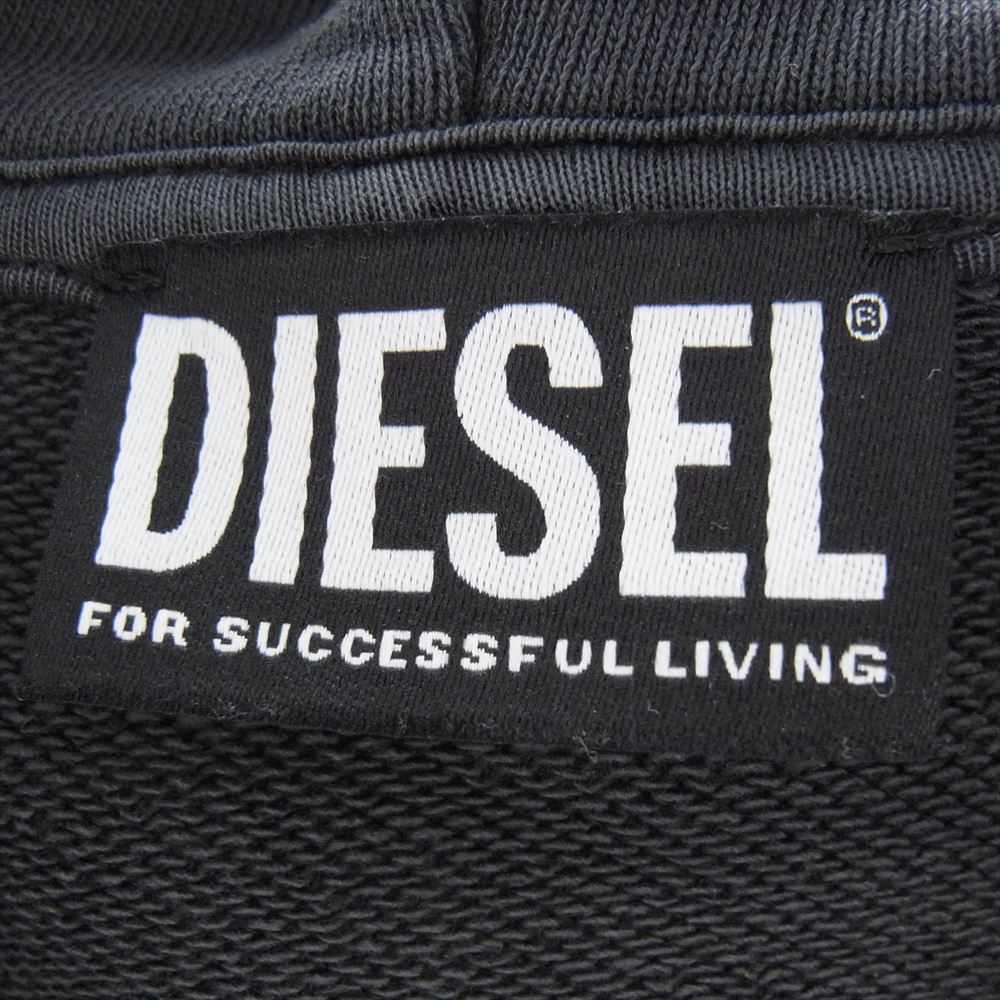 DIESEL ディーゼル A03403 0LCAL J-VESTER GIACCA 中綿 フード ジップアップ ナイロン 切替 ジャケット グレー系 L【中古】