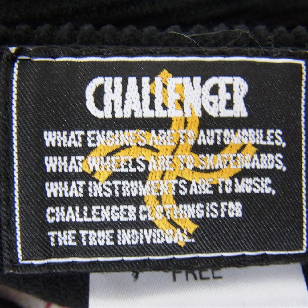 CHALLENGER チャレンジャー VERSITY CORDUROY CAP 刺繍ロゴ コーディロイ キャップ ブラック系 FREE【中古】