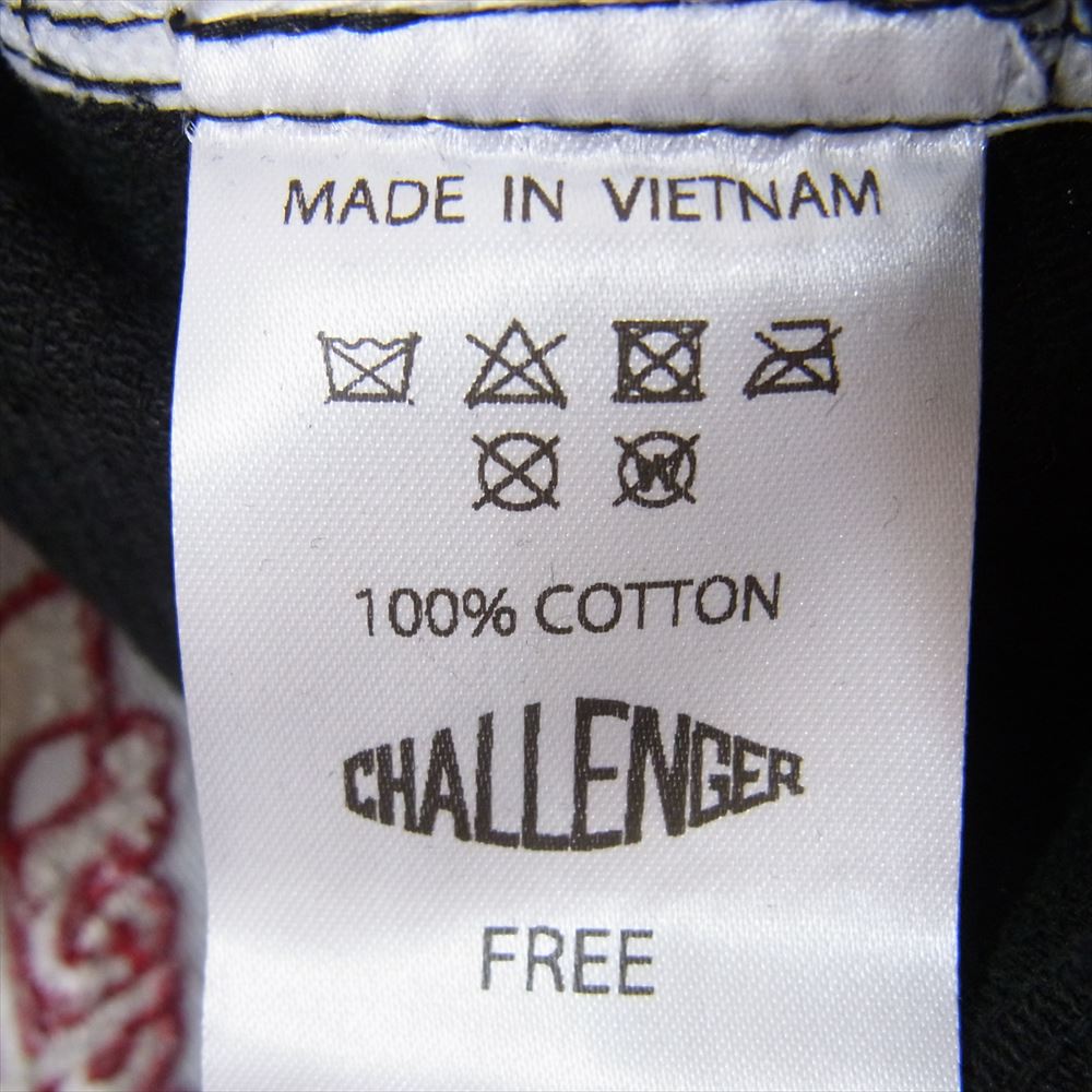CHALLENGER チャレンジャー VERSITY CORDUROY CAP 刺繍ロゴ コーディロイ キャップ ブラック系 FREE【中古】