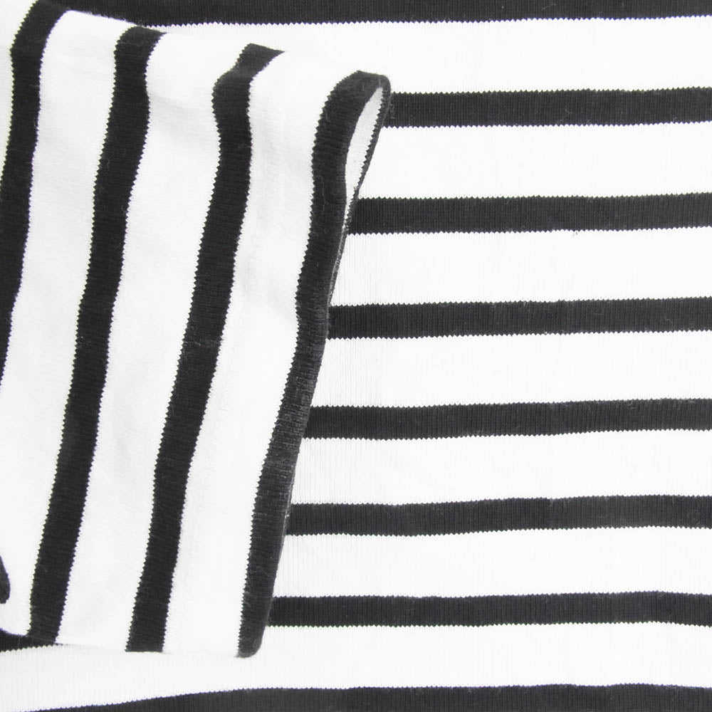 Deuxieme Classe ドゥーズィエムクラス EVERYDAY I LIKE Cropped Stripe ボーダー カットソー 長袖 Tシャツ ブラック系 サイズ表記無【中古】