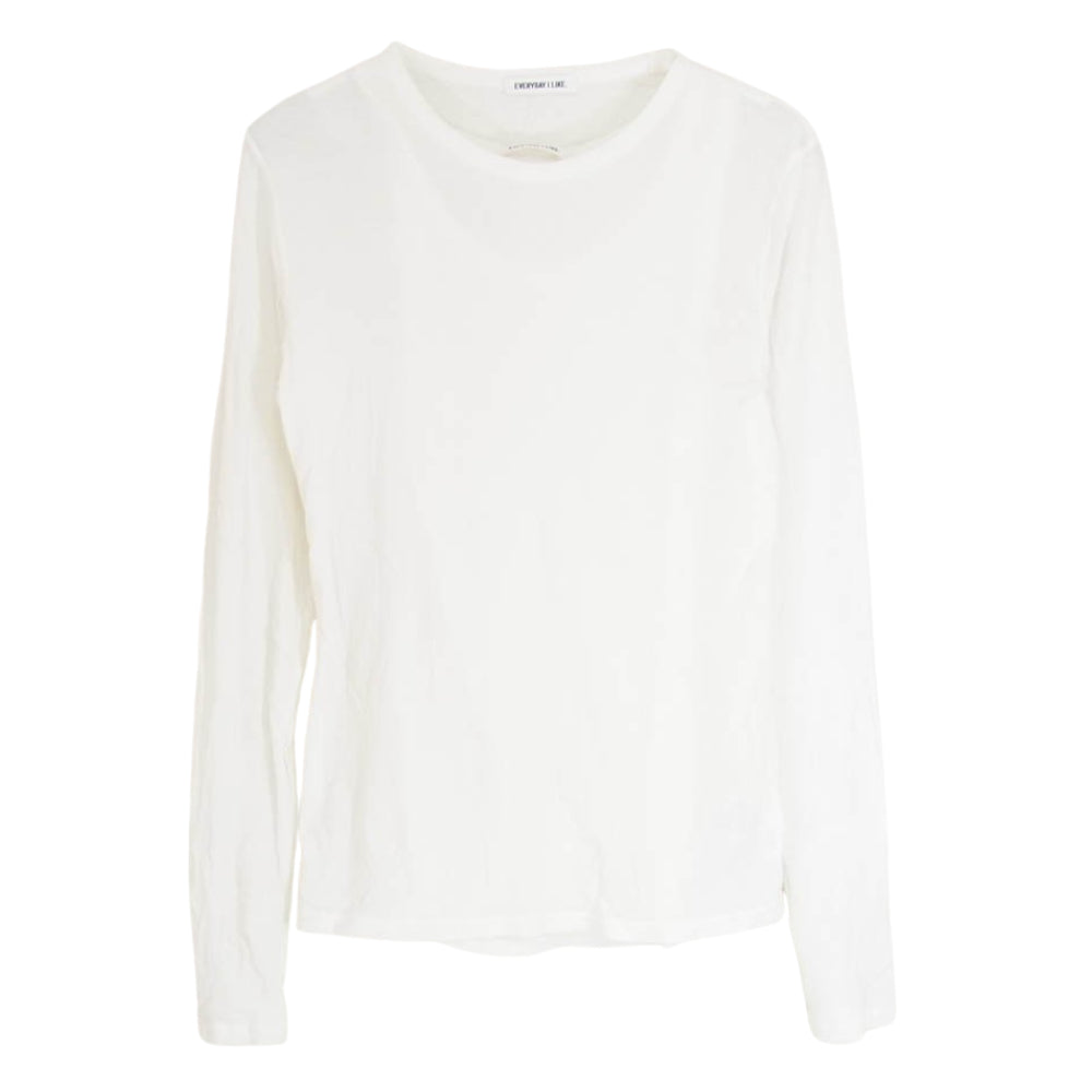 エブリデイアイライク 2023年モデル インナー付き 長袖 カットソー ホワイト系 サイズ表記無【中古】