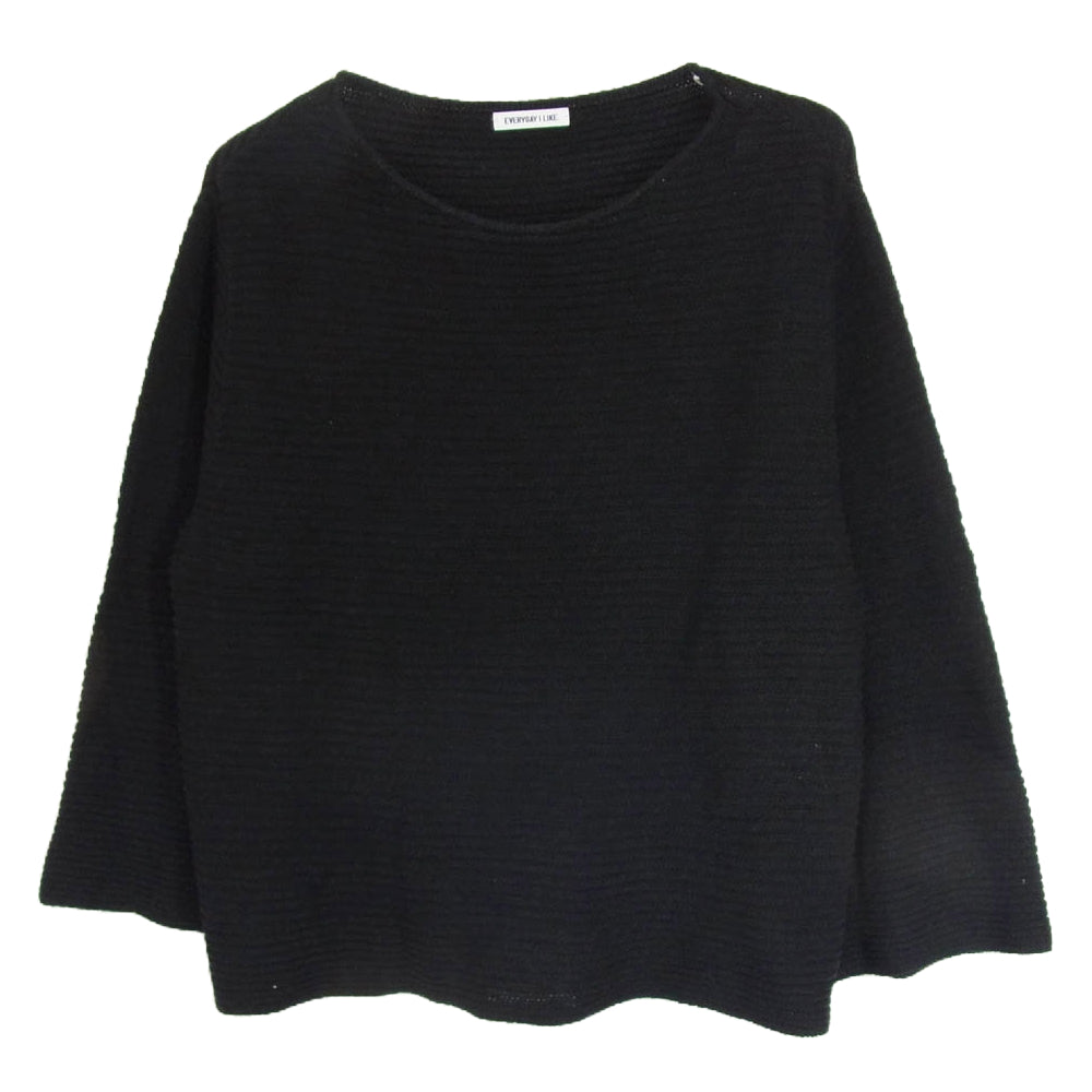 Deuxieme Classe ドゥーズィエムクラス EVERYDAY I LIKE リネン シルク ニット ブラック系 サイズ表記無【中古】