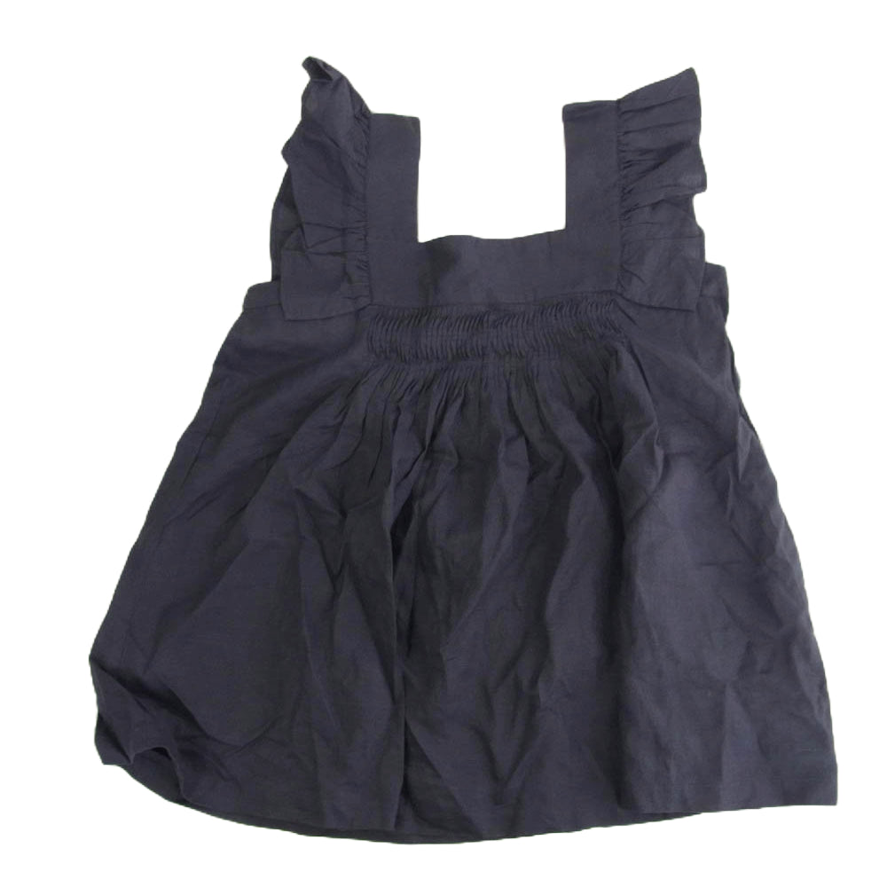 ヌキテパ ラミー ノースリーブ ブラウス ハーフパンツ セットアップ ネイビー系【中古】