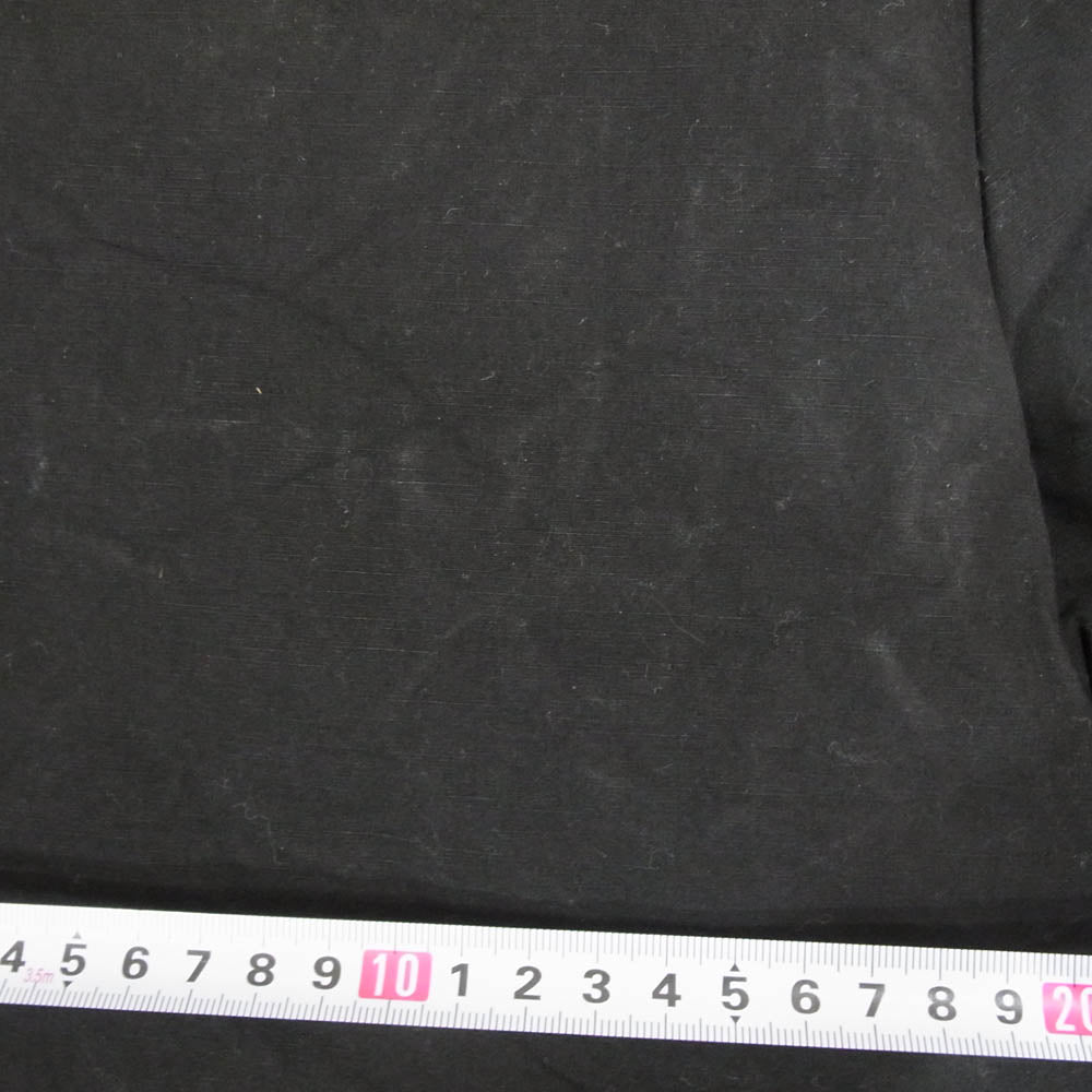 シンメ SINME S23SS-11 Uネック リネン コットン 半袖 Tシャツ ブラック系 M【中古】