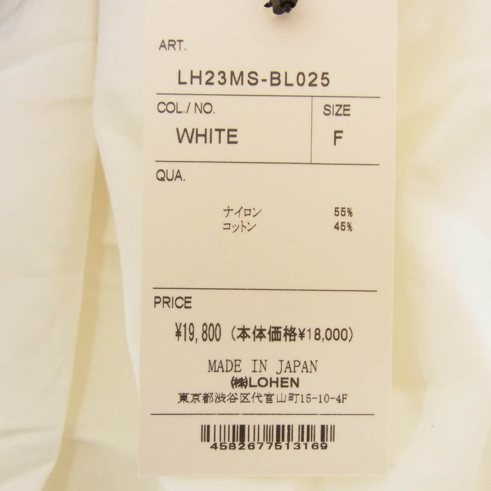 ローヘン LH23MS-BL025 ハイカウント ボックス ライン ノースリーブ ブラウス ホワイト系 F【中古】