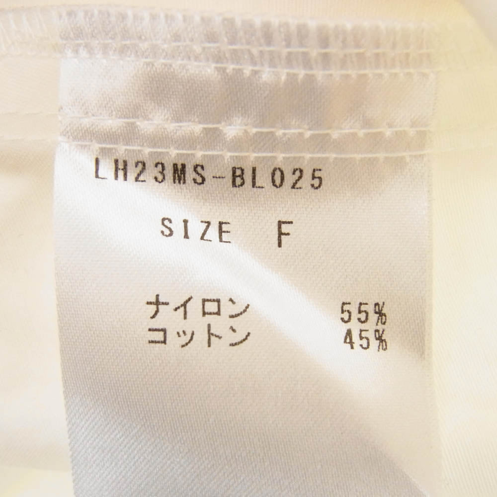ローヘン LH23MS-BL025 ハイカウント ボックス ライン ノースリーブ ブラウス ホワイト系 F【中古】