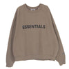 FEAR OF GOD フィアオブゴッド ESSENTIALS エッセンシャルズ ラバー ロゴ トレーナー スウェット ブラウン系 L【中古】